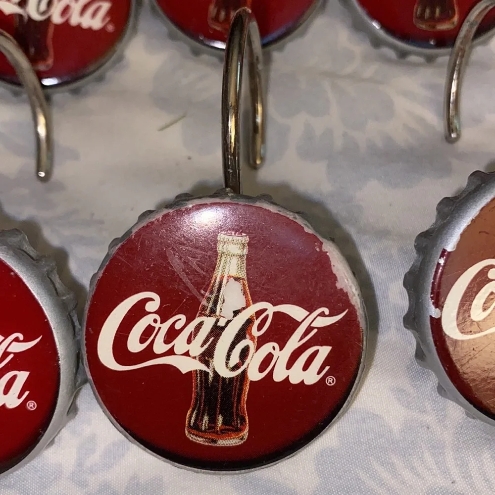 21 Coca Cola Shower Curtain Rings/Curtain Hooks